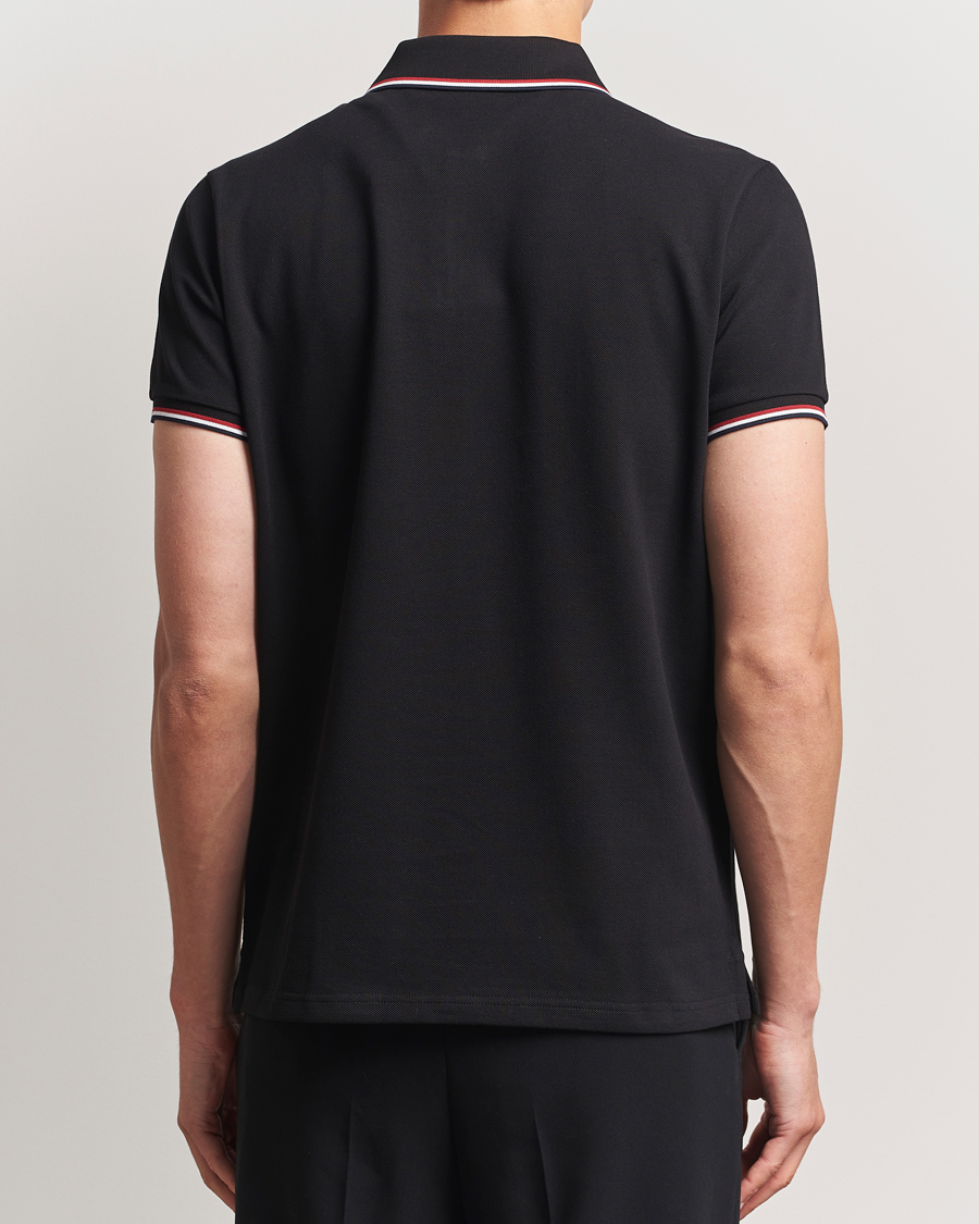 Herren | Poloshirts | Moncler | Contrast Rib Polo Black