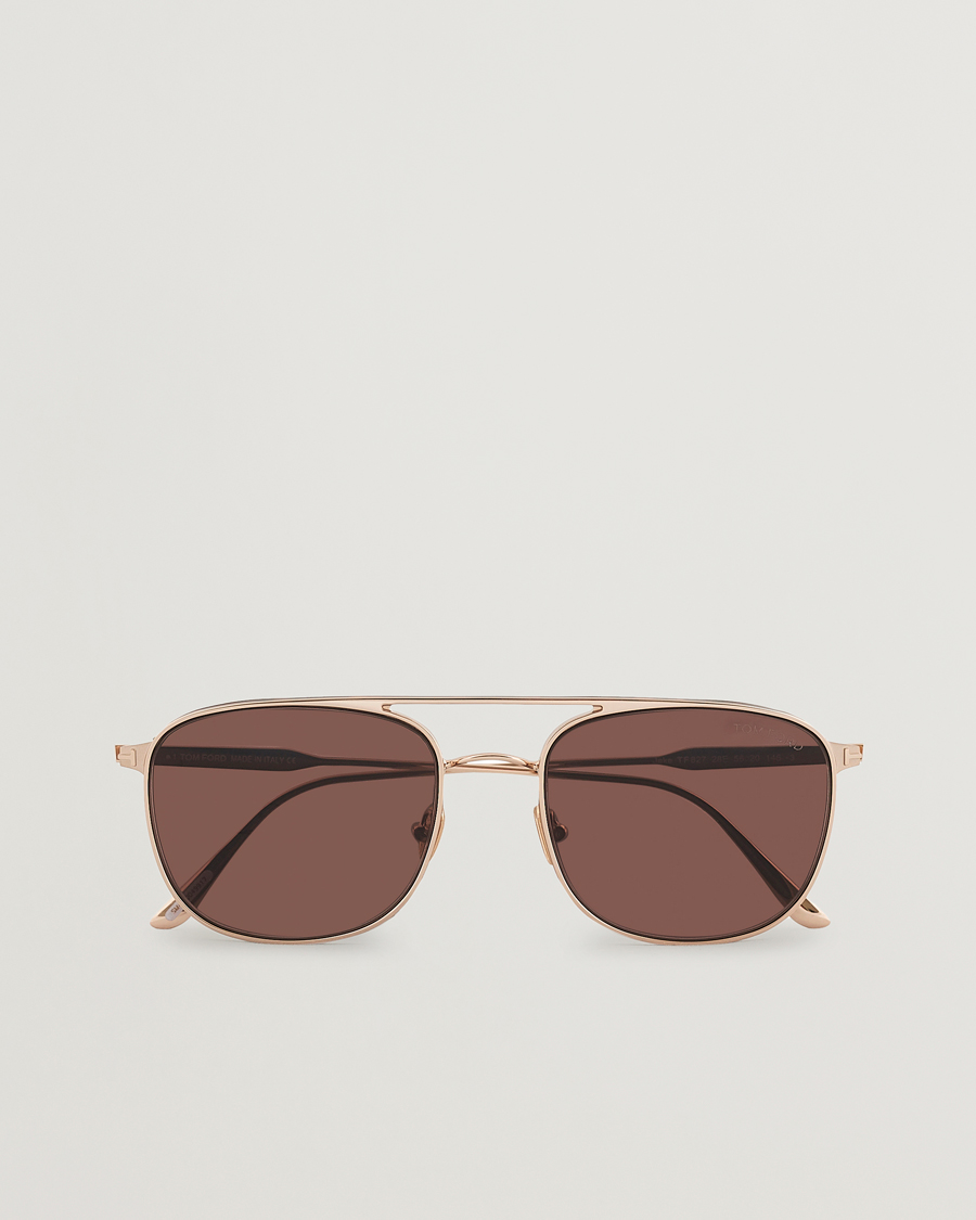 Herren | Tom Ford Jake Sunglasses Shiny Rose Gold/Brown | Tom Ford | Jake Sunglasses Shiny Rose Gold/Brown