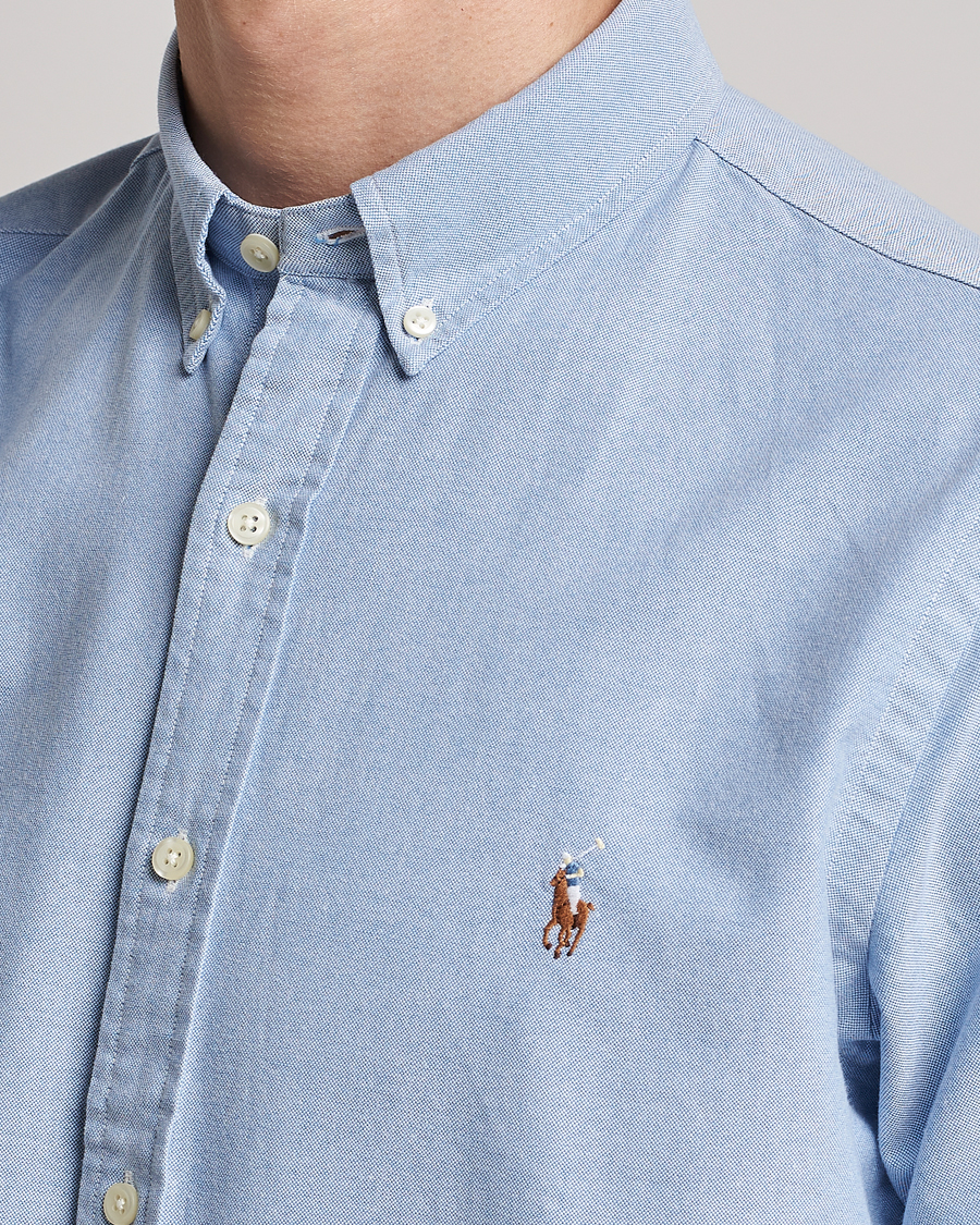 Herren | Hemden | Polo Ralph Lauren | Slim Fit Oxford Short Sleeve Shirt Blue