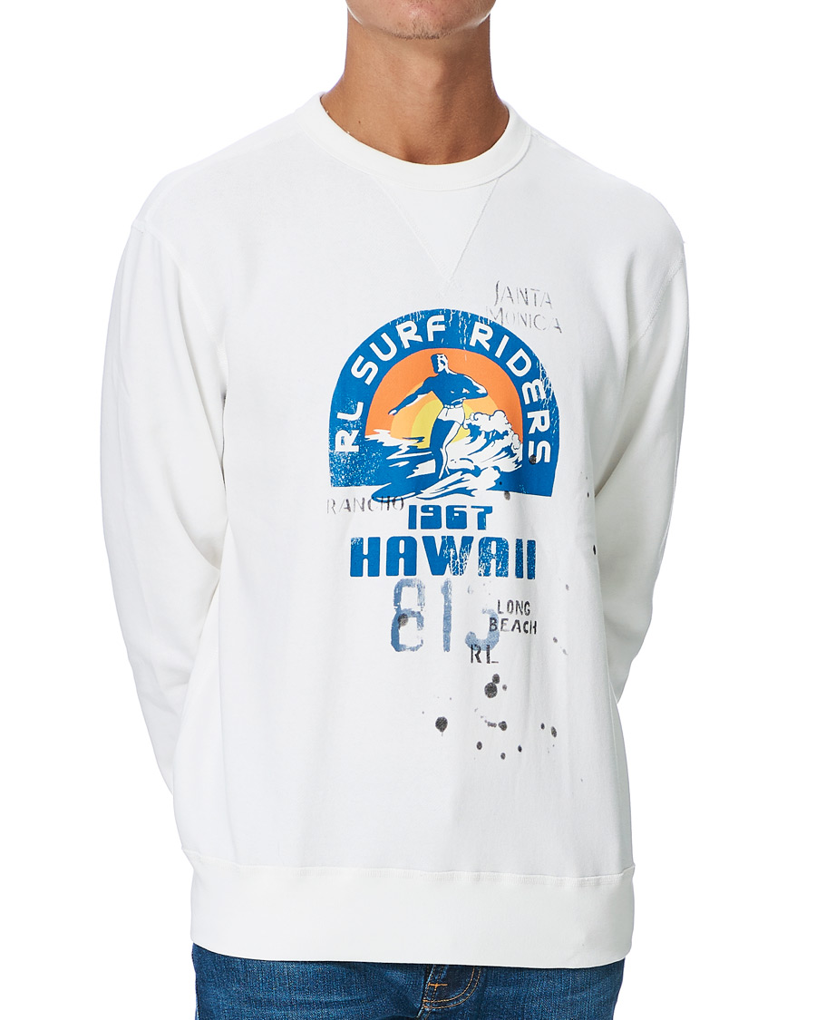 Herren | Pullover | Polo Ralph Lauren | Surf Riders Crew Neck Sweatshirt White