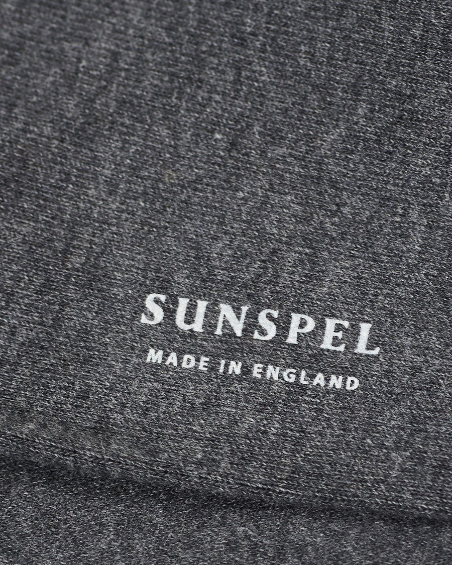 Herren | Best of British | Sunspel | Cotton Blend Socks Grey Melange