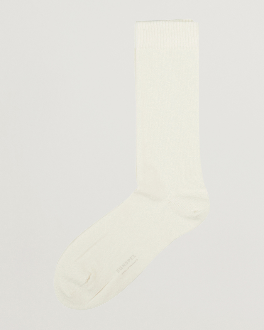 Herren | Unterwäsche | Sunspel | Cotton Blend Socks White