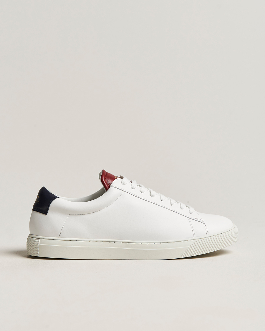 Herren | Zespà ZSP4 Nappa Leather Sneakers White/France | Zespà | ZSP4 Nappa Leather Sneakers White/France