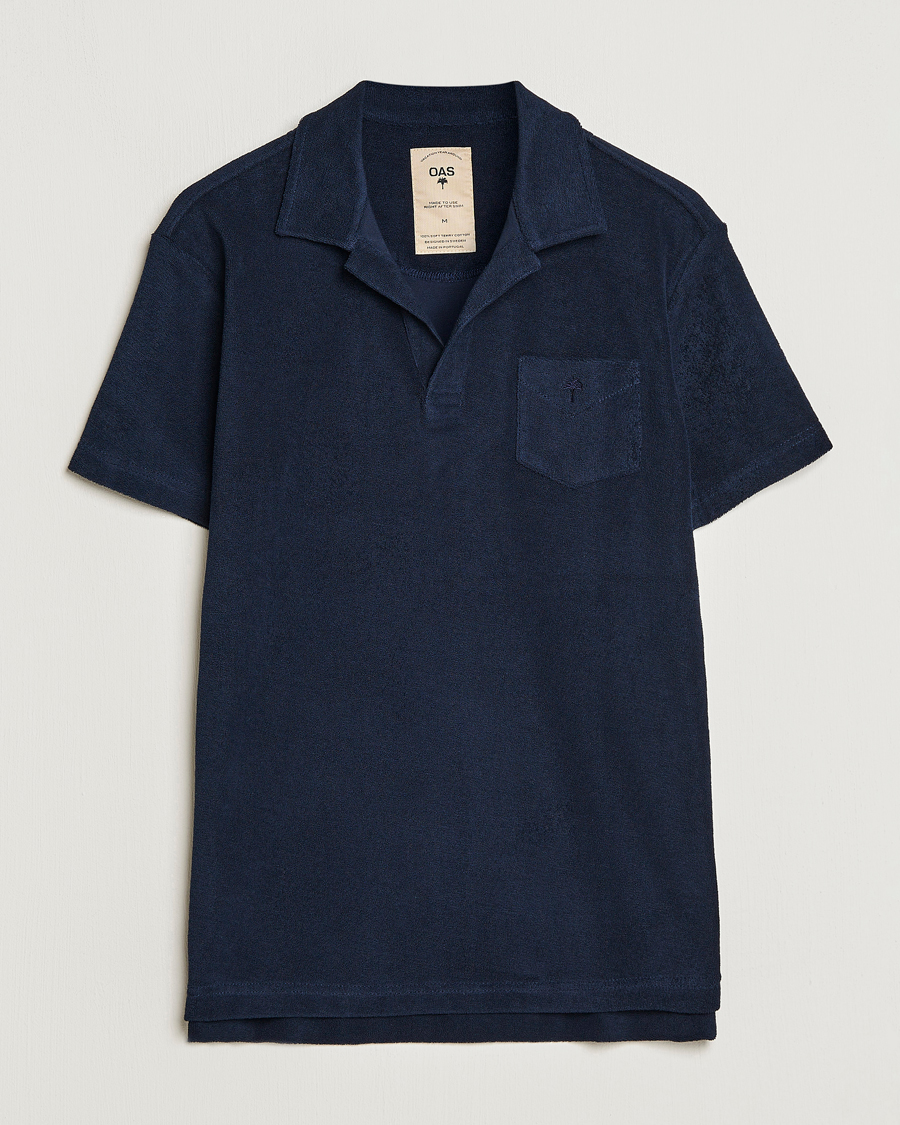 Herren | Poloshirts | OAS | Short Sleeve Terry Polo Navy