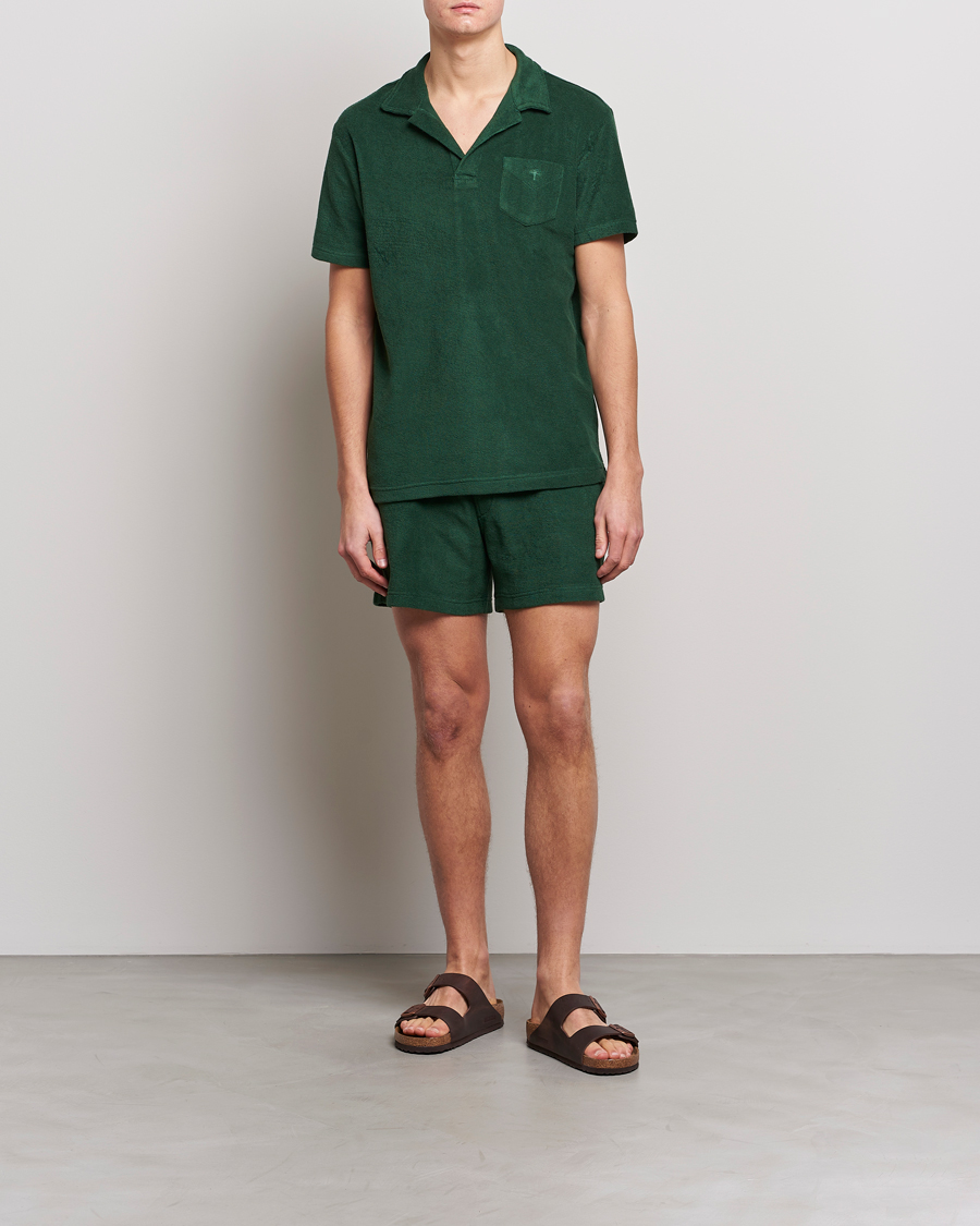 Herren | Poloshirts | OAS | Short Sleeve Terry Polo Dark Green