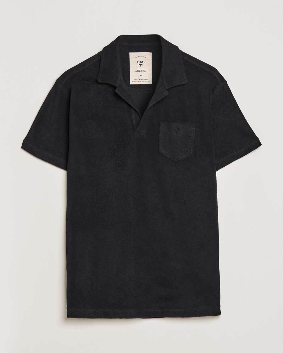 Herren | Poloshirts | OAS | Short Sleeve Terry Polo Black