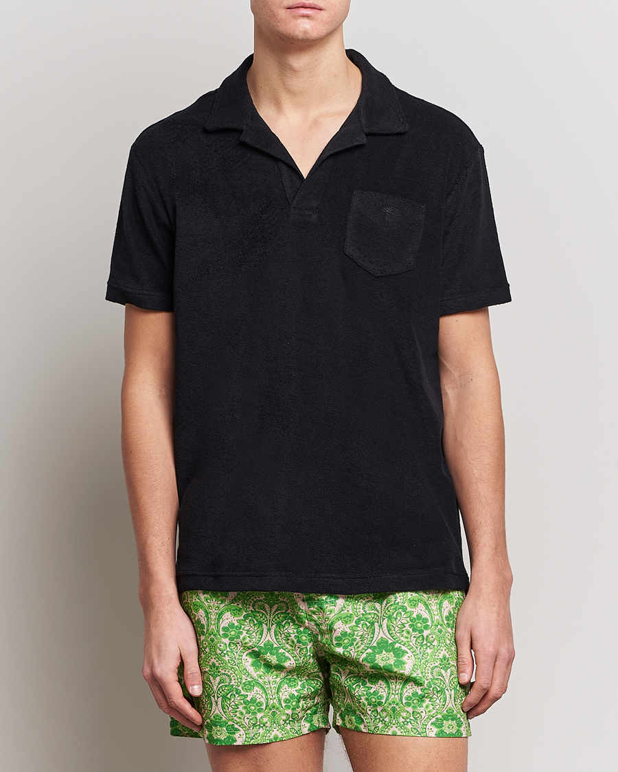 Herren | Poloshirts | OAS | Short Sleeve Terry Polo Black