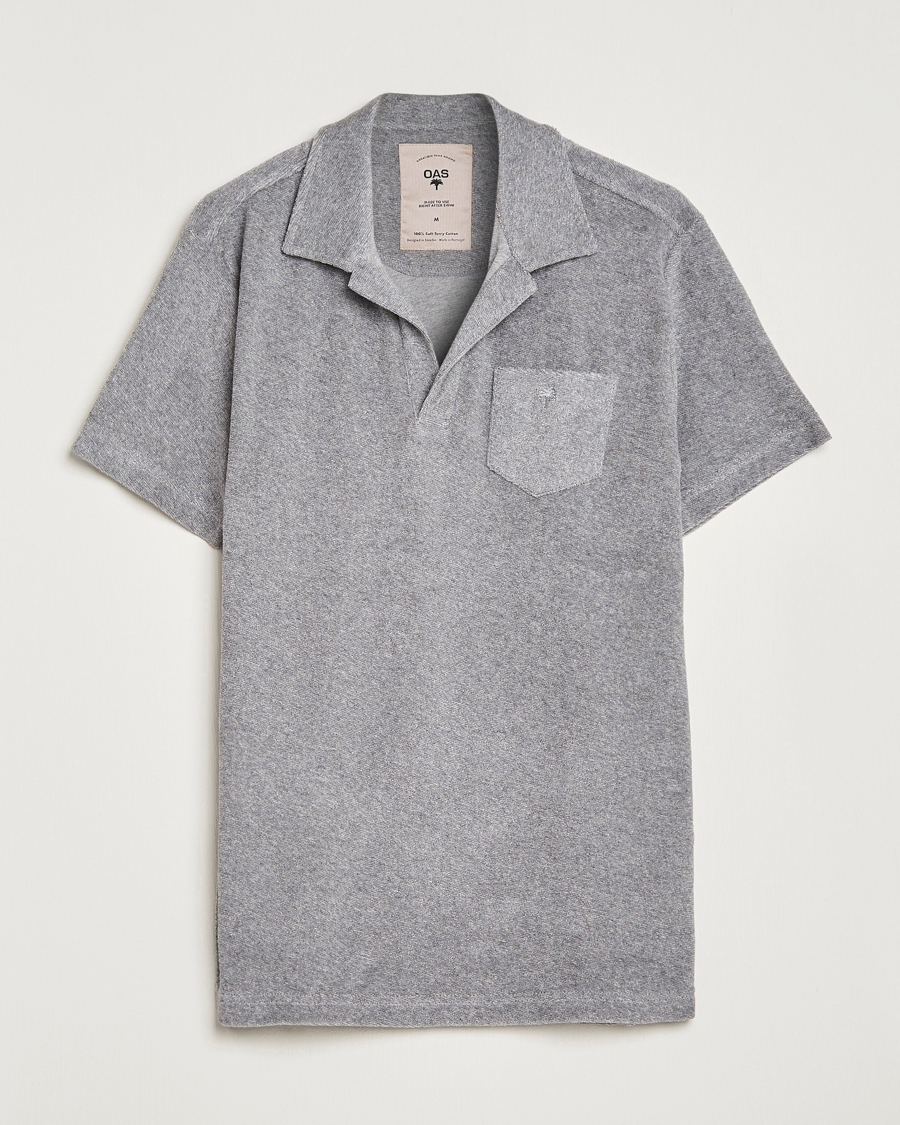Herren | Poloshirts | OAS | Short Sleeve Terry Polo Grey Melange