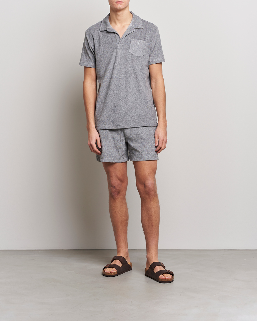 Herren | Poloshirts | OAS | Short Sleeve Terry Polo Grey Melange