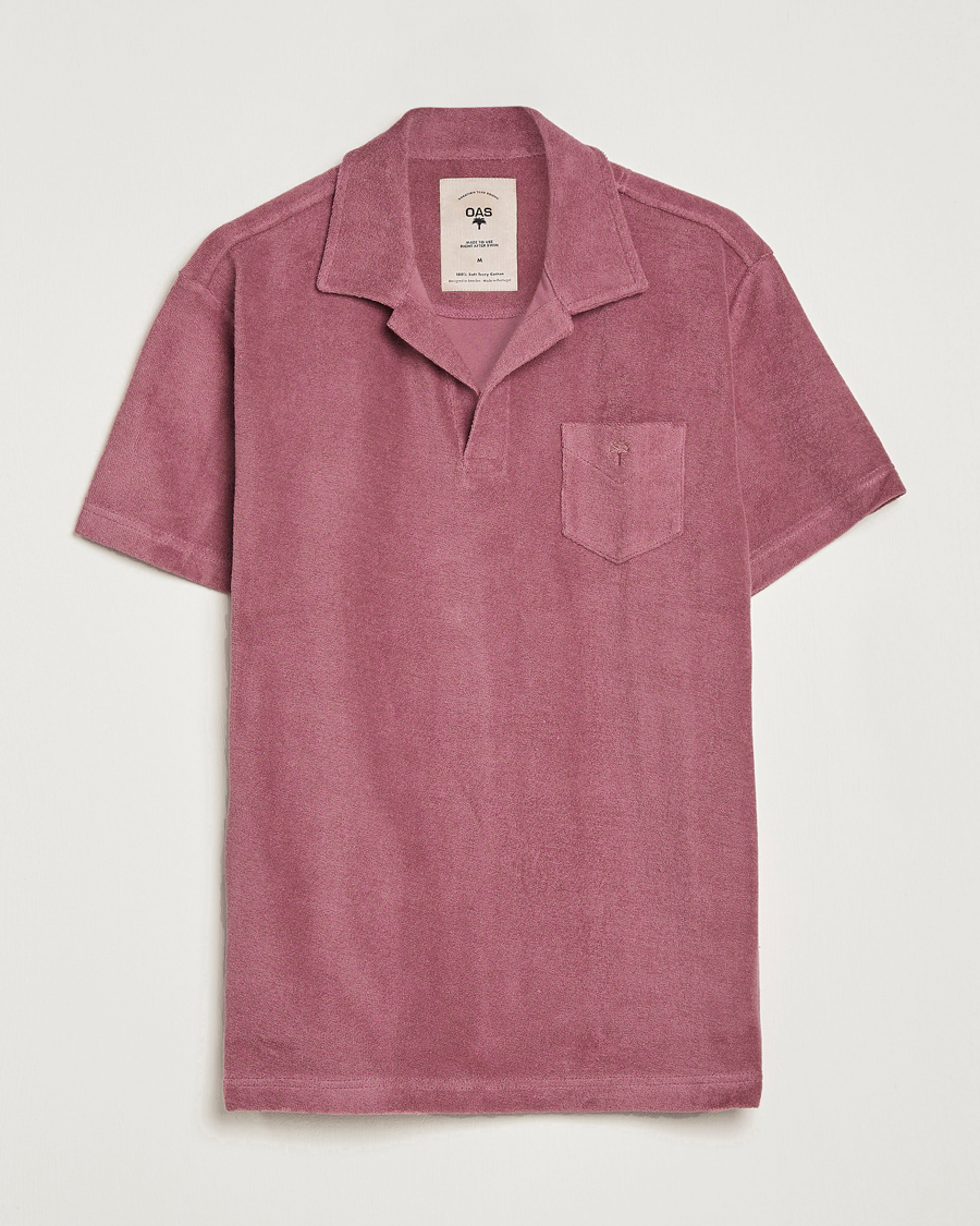 Herren | Poloshirts | OAS | Short Sleeve Terry Polo Dusty Plum
