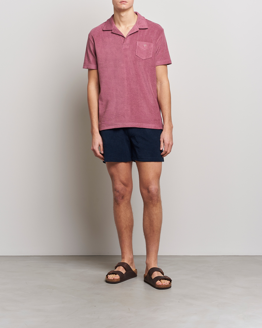 Herren | Poloshirts | OAS | Short Sleeve Terry Polo Dusty Plum