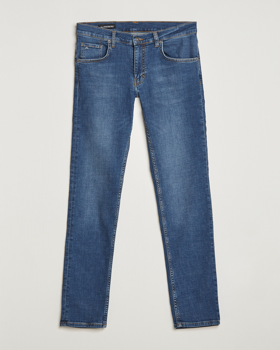 Herren | Jeans | J.Lindeberg | Jay Active Super Stretch Jeans Mid Blue