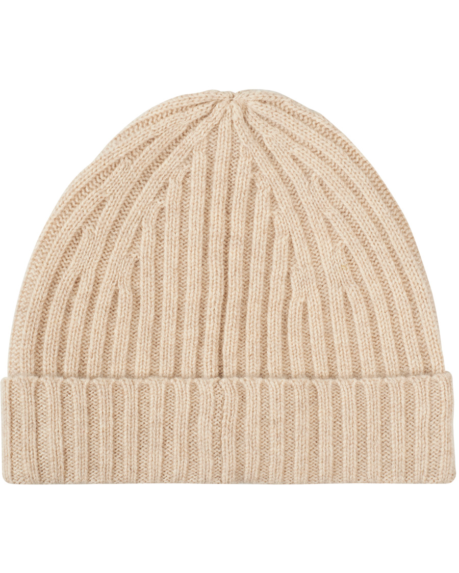 Herren | Stenströms Ribbed Cashmere Hat Beige | Stenströms | Ribbed Cashmere Hat Beige
