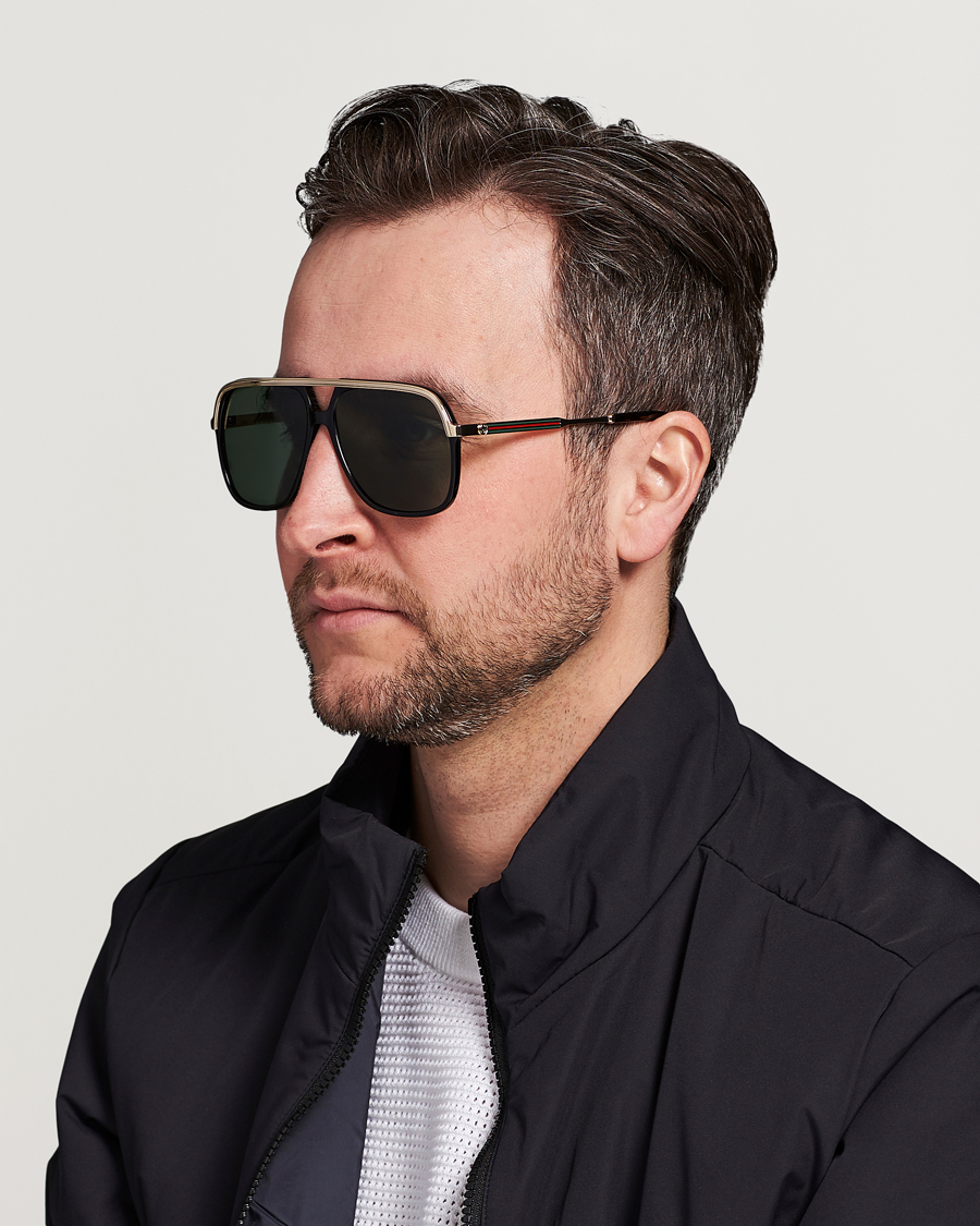 Herren | Eyewear | Gucci | GG0200S Sunglasses Black/Gold