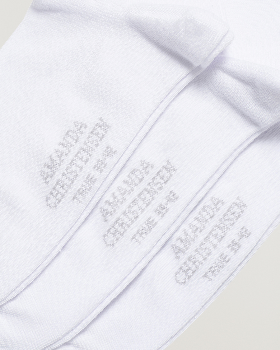 Herren | Socken | Amanda Christensen | 3-Pack True Cotton Socks White