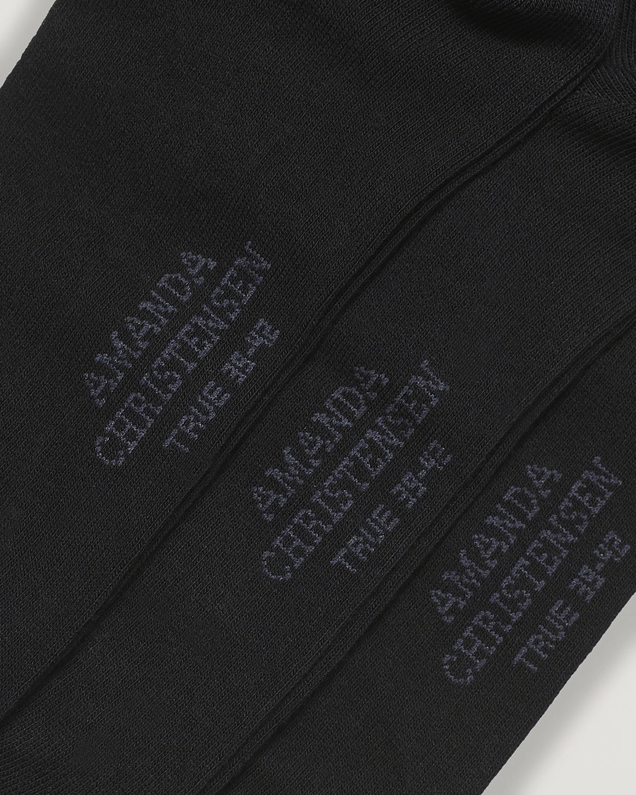 Herr | Amanda Christensen | Amanda Christensen | 3-Pack True Cotton Socks Black