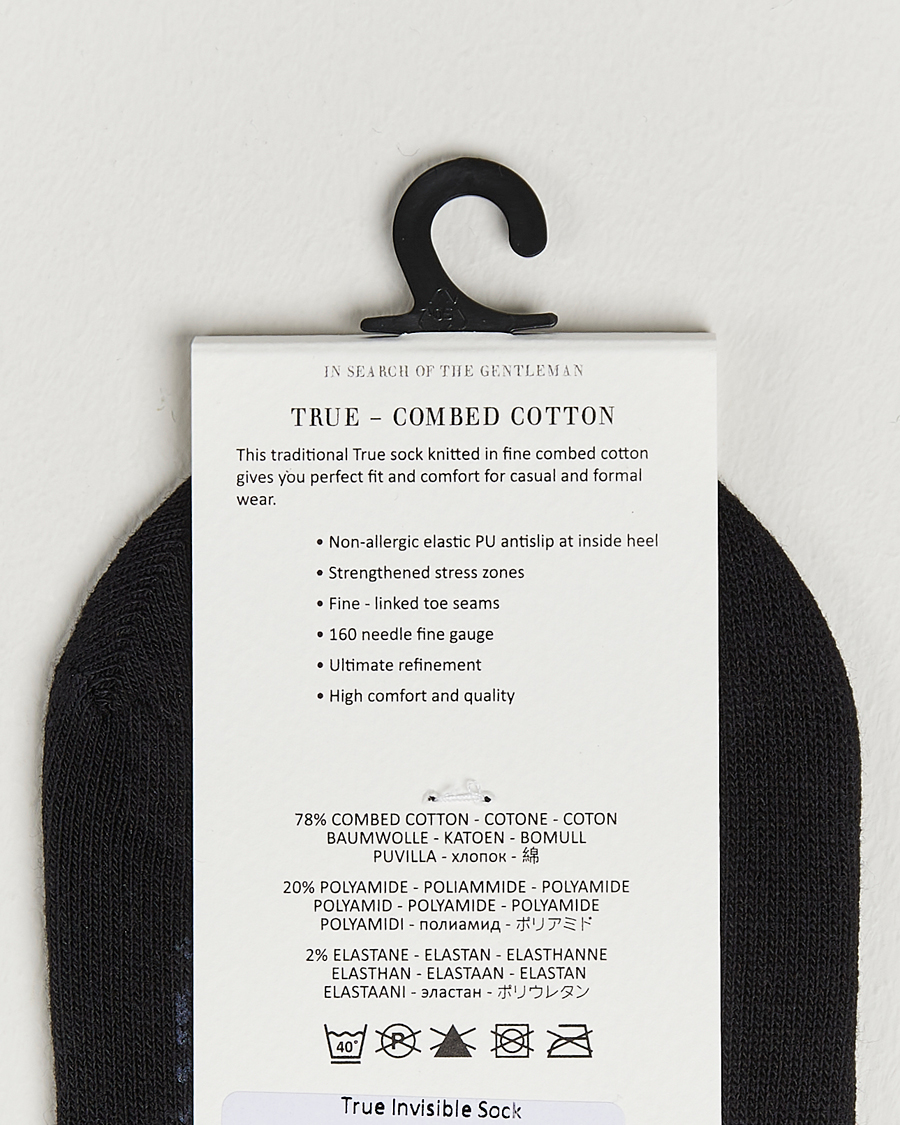 Herren | Business & Beyond | Amanda Christensen | 3-Pack True Cotton Invisible Socks Black