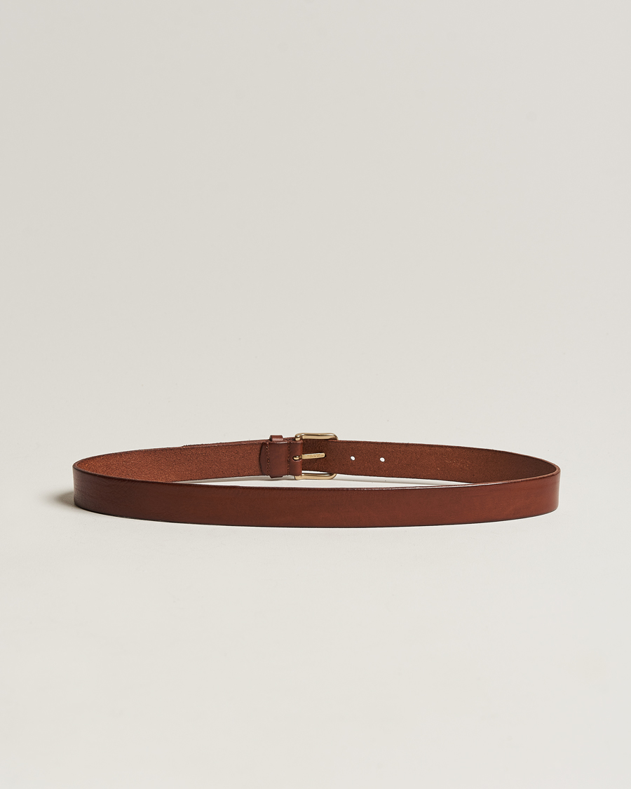 Men | Italian Department | Anderson\'s | Leather Belt 3 cm Cognac
