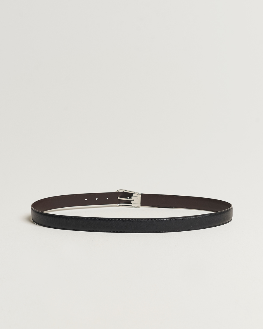 Herren | Montblanc Reversible Saffiano Leather 30mm Belt Black/Brown | Montblanc | Reversible Saffiano Leather 30mm Belt Black/Brown