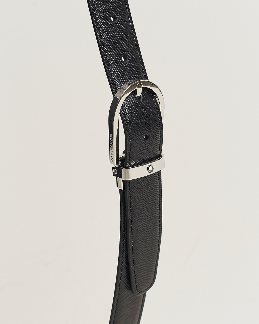 Herren | Montblanc Reversible Saffiano Leather 30mm Belt Black/Brown | Montblanc | Reversible Saffiano Leather 30mm Belt Black/Brown
