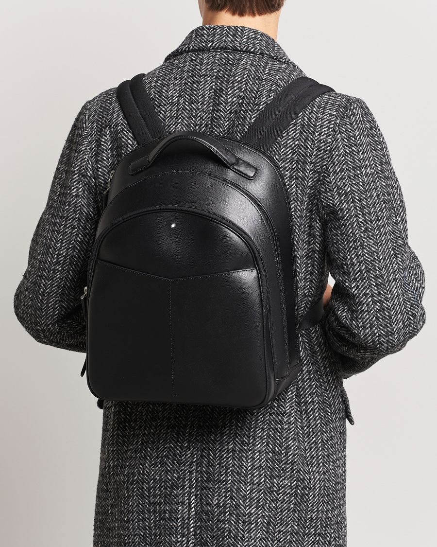 Herren | Montblanc Sartorial Backpack Medium 3 Comp Black | Montblanc | Sartorial Backpack Medium 3 Comp Black