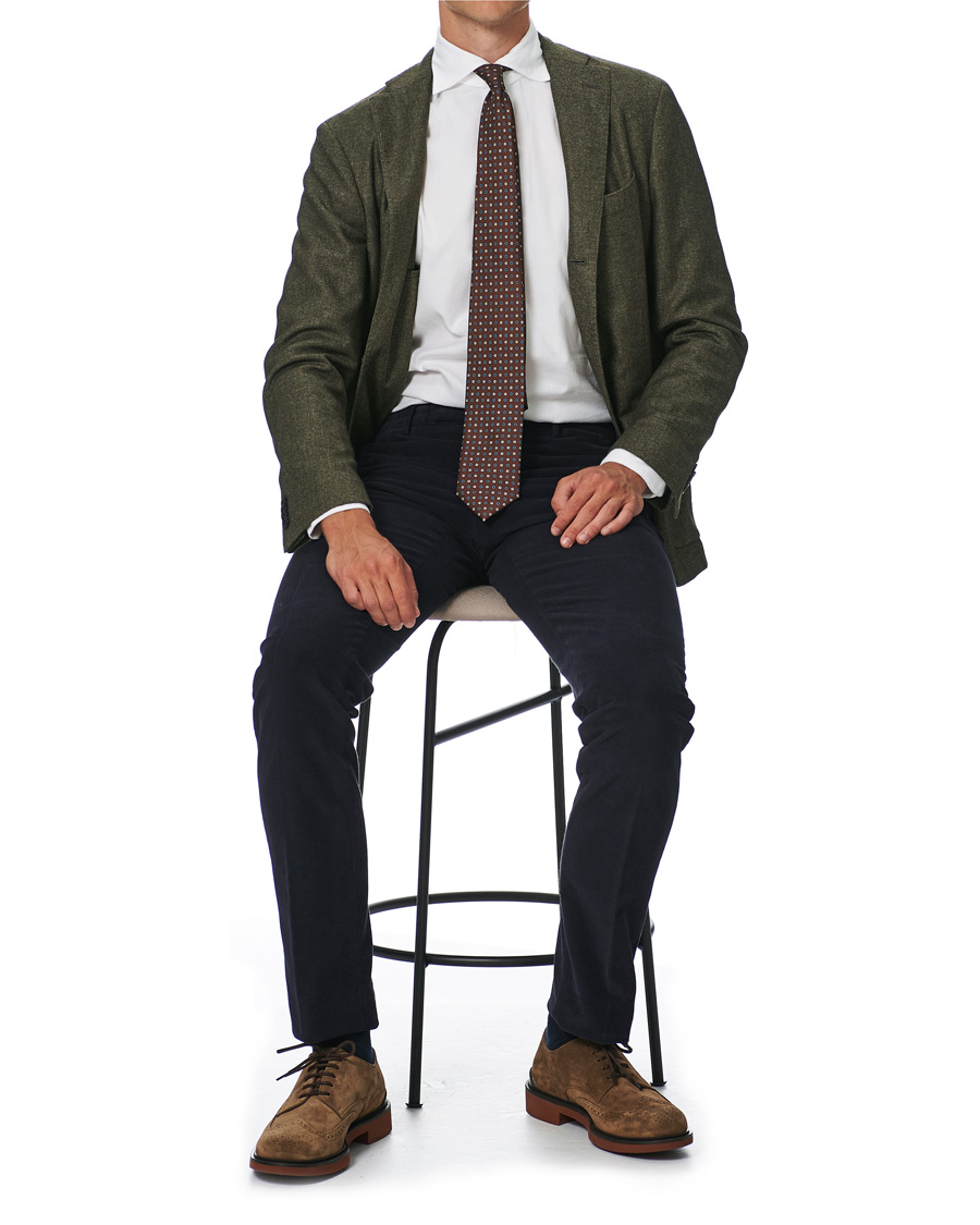 Herren | Hemden | Finamore Napoli | Tokyo Slim Fit Flannel Shirt White