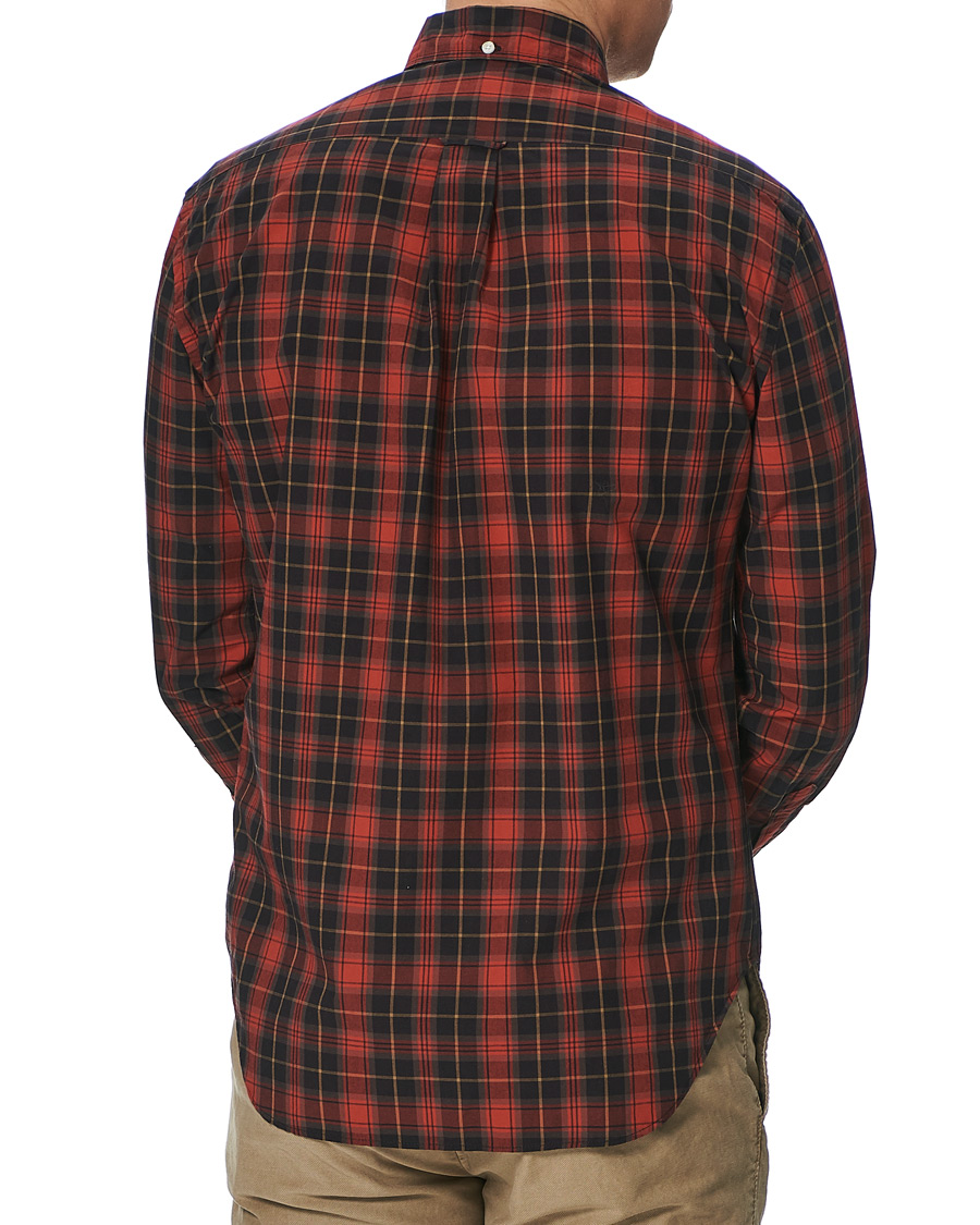 Herren | Hemden | Gitman Vintage | Button Down Beefy Plaid Shirt Black/Red