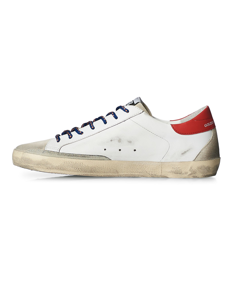 Herren | Golden Goose Deluxe Brand Super-Star Sneaker White/Red | Golden Goose | Deluxe Brand Super-Star Sneaker White/Red