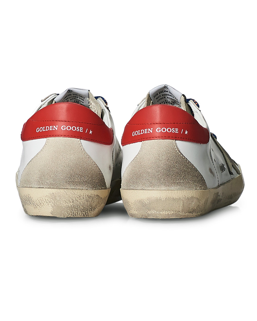 Herren | Golden Goose Deluxe Brand Super-Star Sneaker White/Red | Golden Goose | Deluxe Brand Super-Star Sneaker White/Red