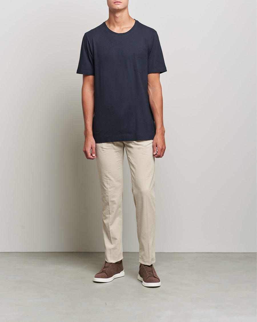 Herren | T-Shirts | Massimo Alba | Panarea Watercolor T-Shirt Washed Black