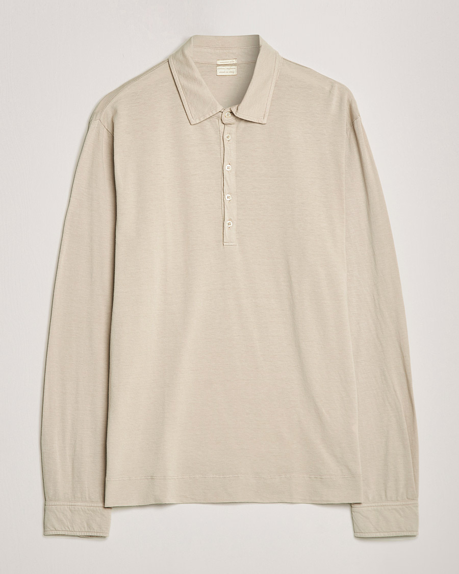 Herren | Pullover | Massimo Alba | Ischia Cotton/Cashmere Polo Light Beige