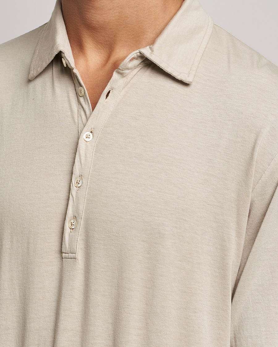 Herren | Pullover | Massimo Alba | Ischia Cotton/Cashmere Polo Light Beige