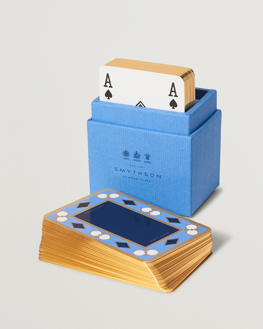 Herr | Till hemmet | Smythson | Playing Card Nile Blue