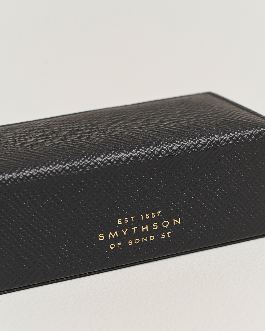 Herren | Smythson Panama Mini Cufflink Box Black | Smythson | Panama Mini Cufflink Box Black