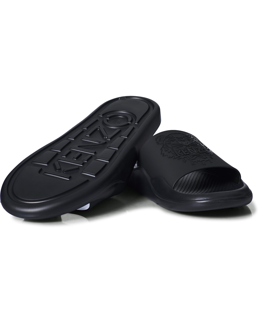 Herren | KENZO Tiger Pool Mules Black | KENZO | Tiger Pool Mules Black