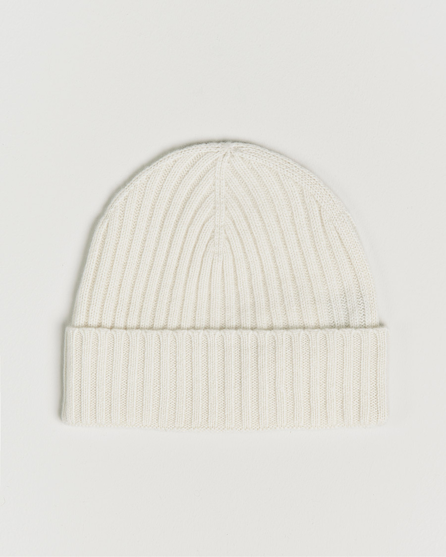 Herren | Mützen | Amanda Christensen | Rib Knitted Cashmere Cap Cream