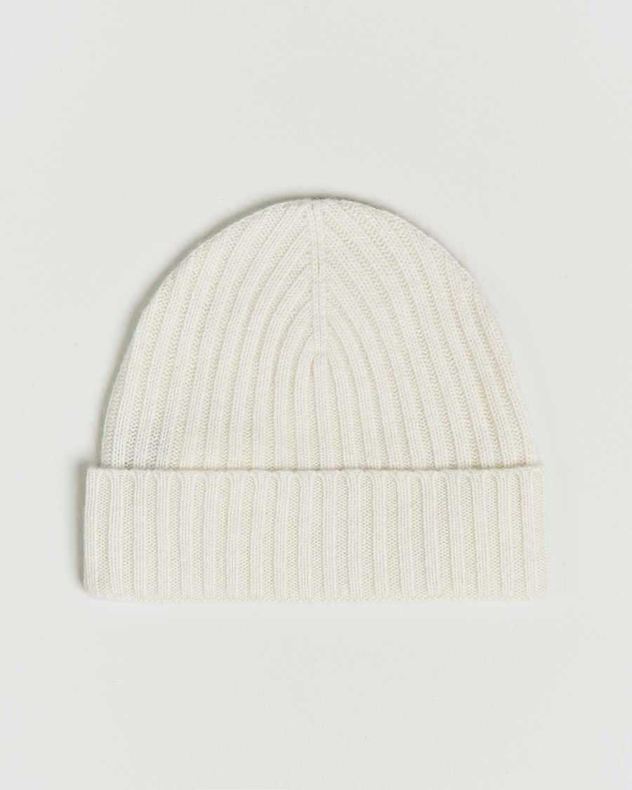 Herren | Mützen | Amanda Christensen | Rib Knitted Cashmere Cap Cream