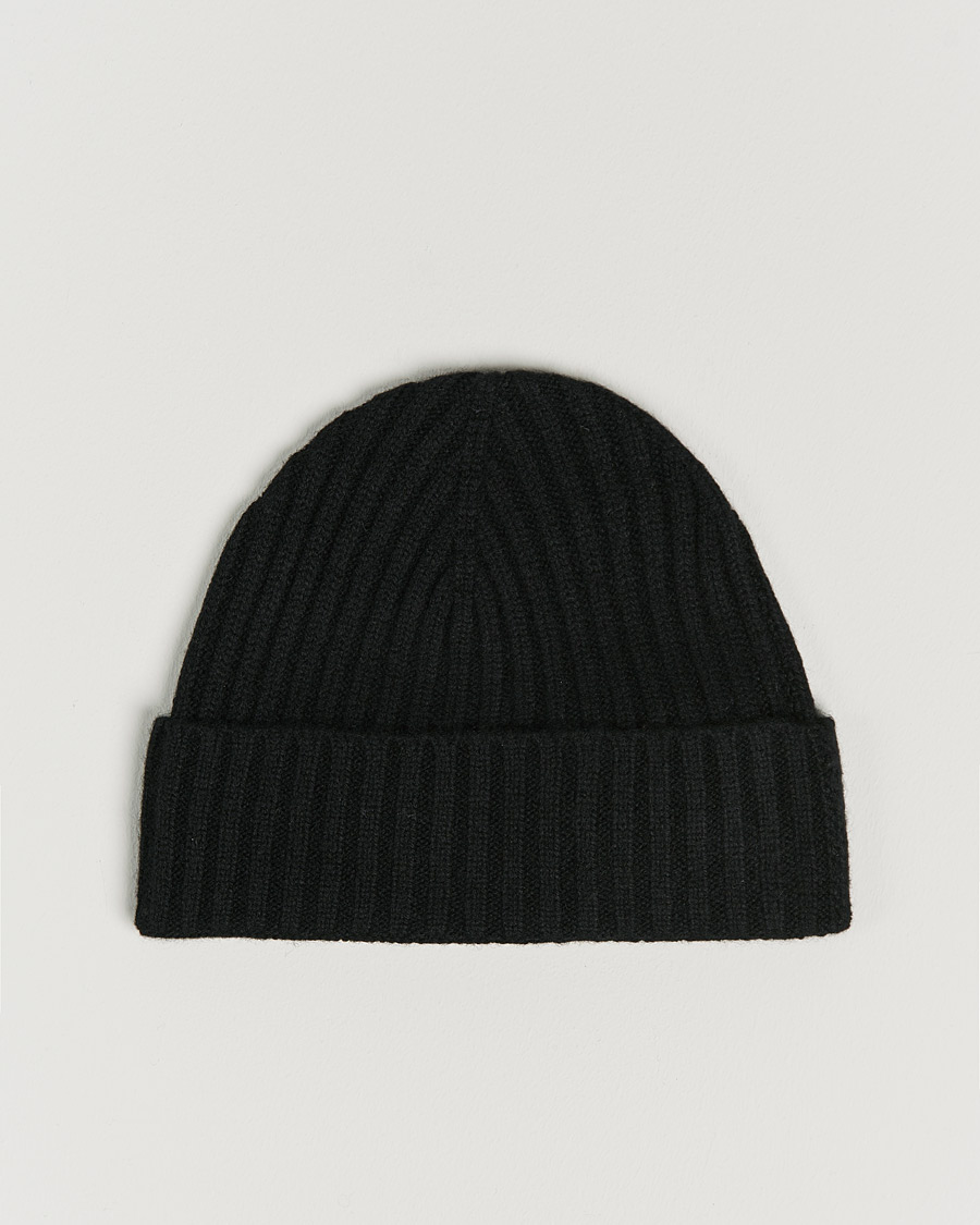 Herren | Mützen | Amanda Christensen | Rib Knitted Cashmere Cap Black