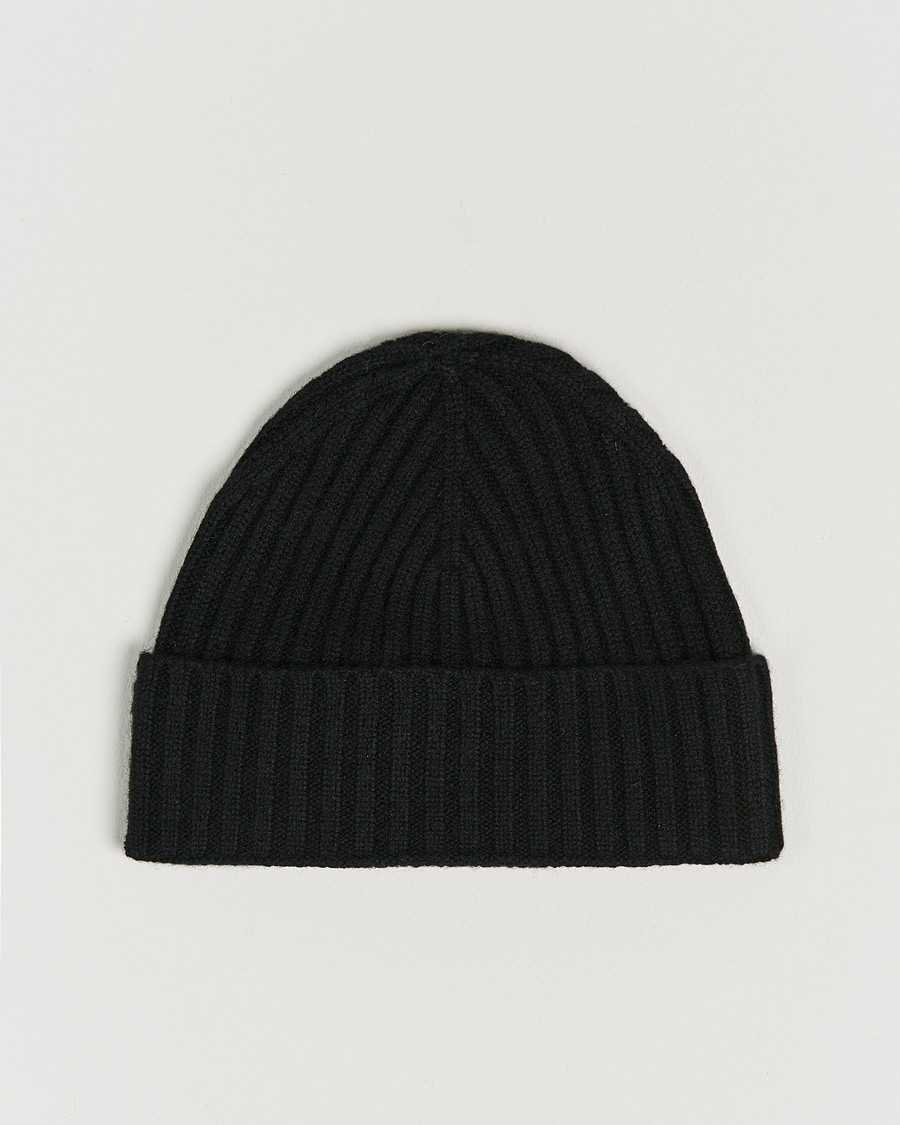Herren | Mützen | Amanda Christensen | Rib Knitted Cashmere Cap Black