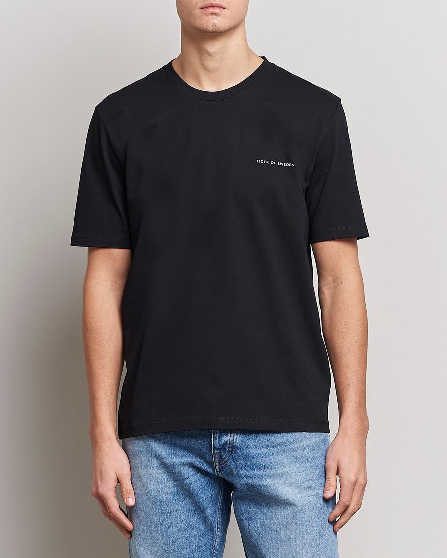 Herren | Kurzarm T-Shirt | Tiger of Sweden | Pro Cotton Logo Tee Black