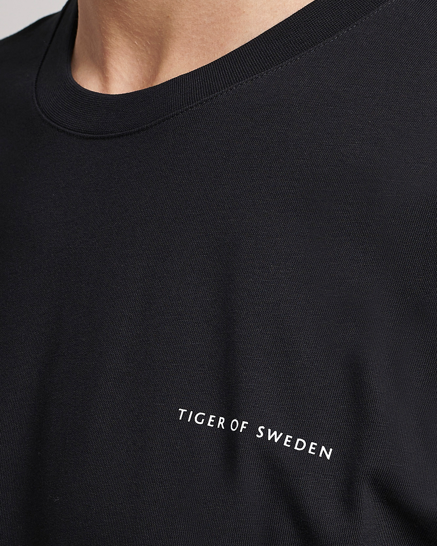 Herren | T-Shirts | Tiger of Sweden | Pro Cotton Logo Tee Black