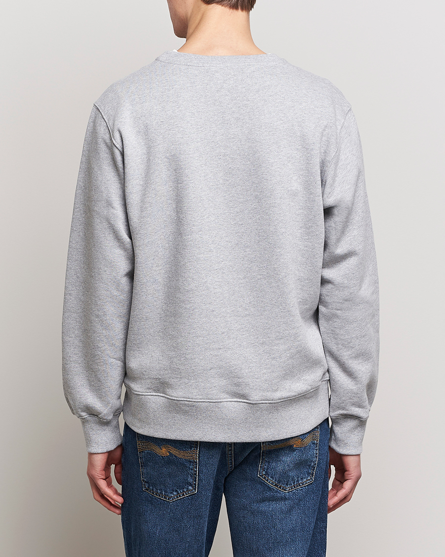 Herren | Pullover | Nudie Jeans | Frasse Logo Sweatshirt Grey melange