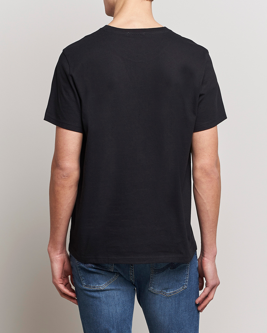 Herren | T-Shirts | Nudie Jeans | Roy Logo Crew Neck Tee Black