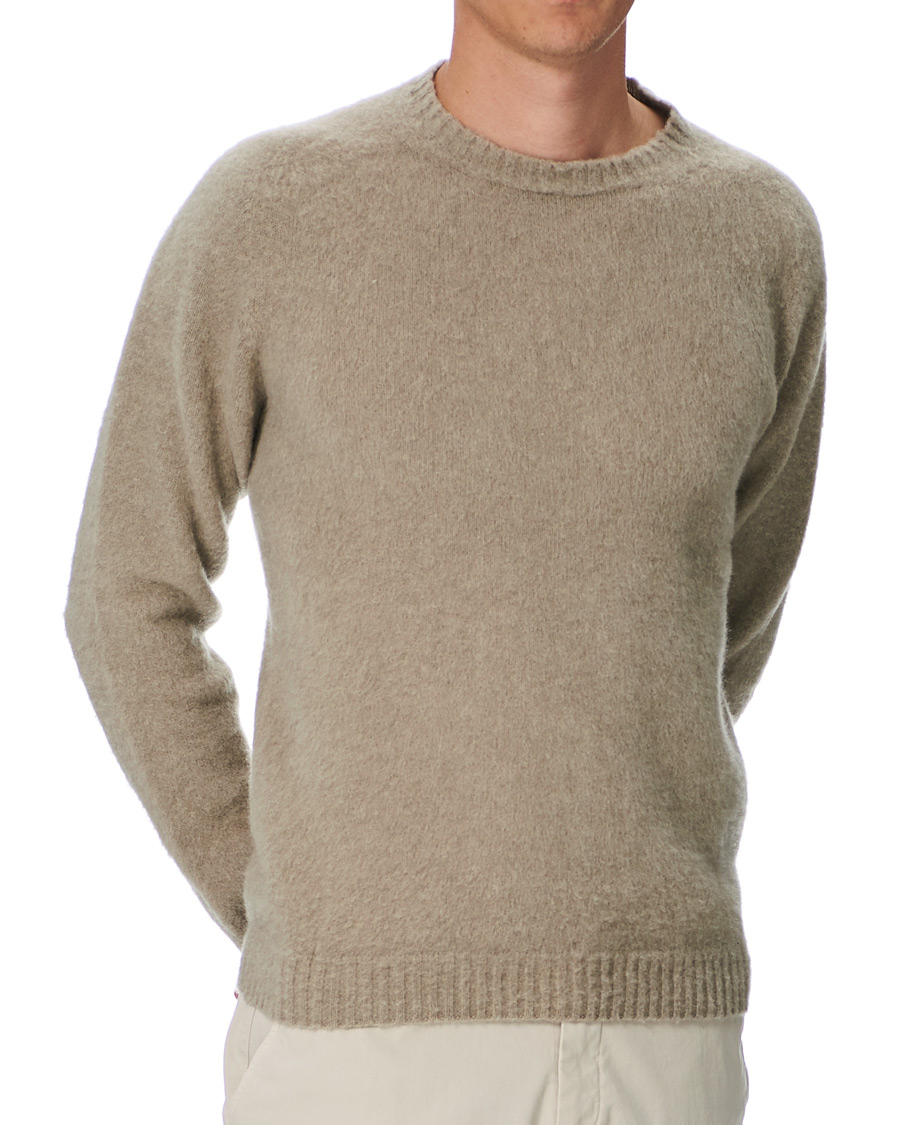 Herren | Pullover | Boglioli | Brushed Wool/Cashmere Sweater Beige
