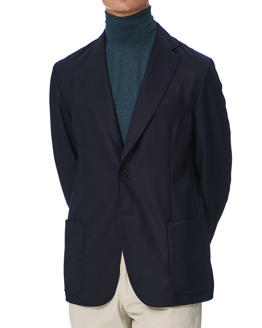 Herren | Sakkos | Brioni | Deconstructed Flannel Blazer Navy