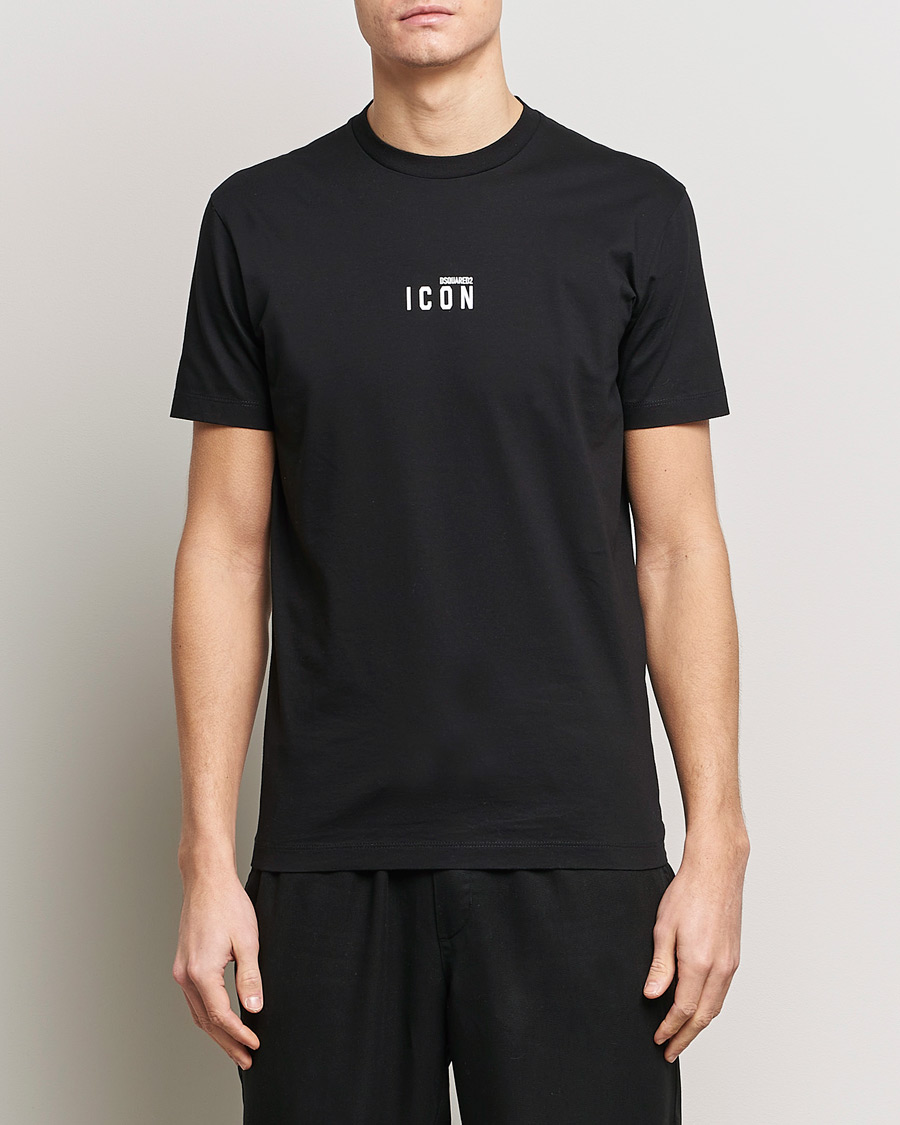 Herren | Kurzarm T-Shirt | Dsquared2 | Icon Small Logo Crew Neck T-Shirt Black