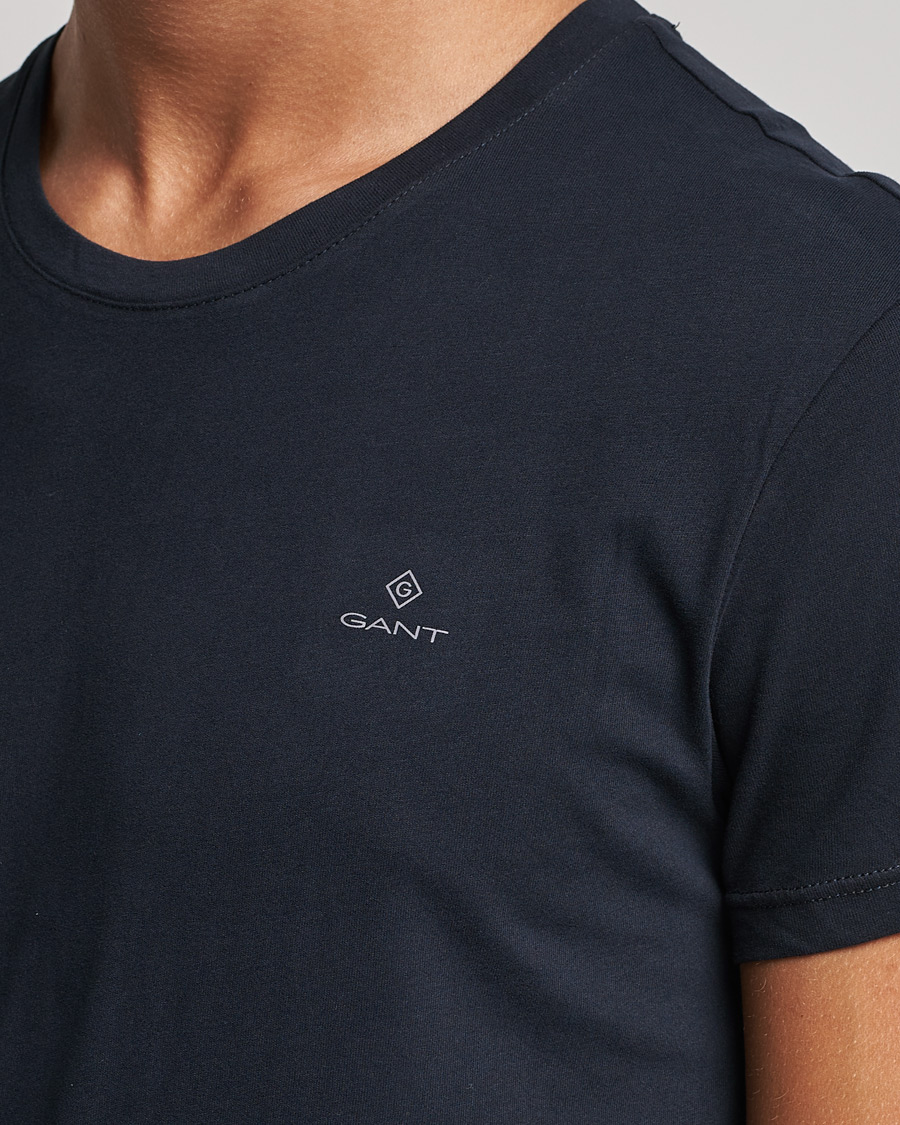 Herren | T-Shirts | GANT | 2-Pack Crew Neck T-Shirt Black