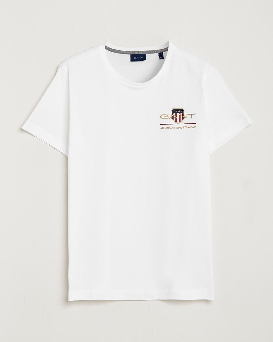 Herren | T-Shirts | GANT | Archive Shield Logo Crew Neck Tee White