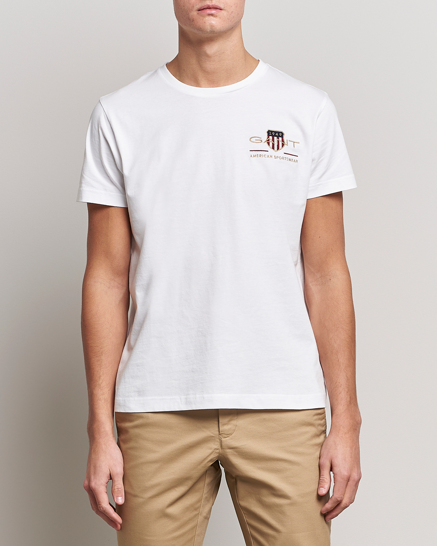 Herren | T-Shirts | GANT | Archive Shield Logo Crew Neck Tee White