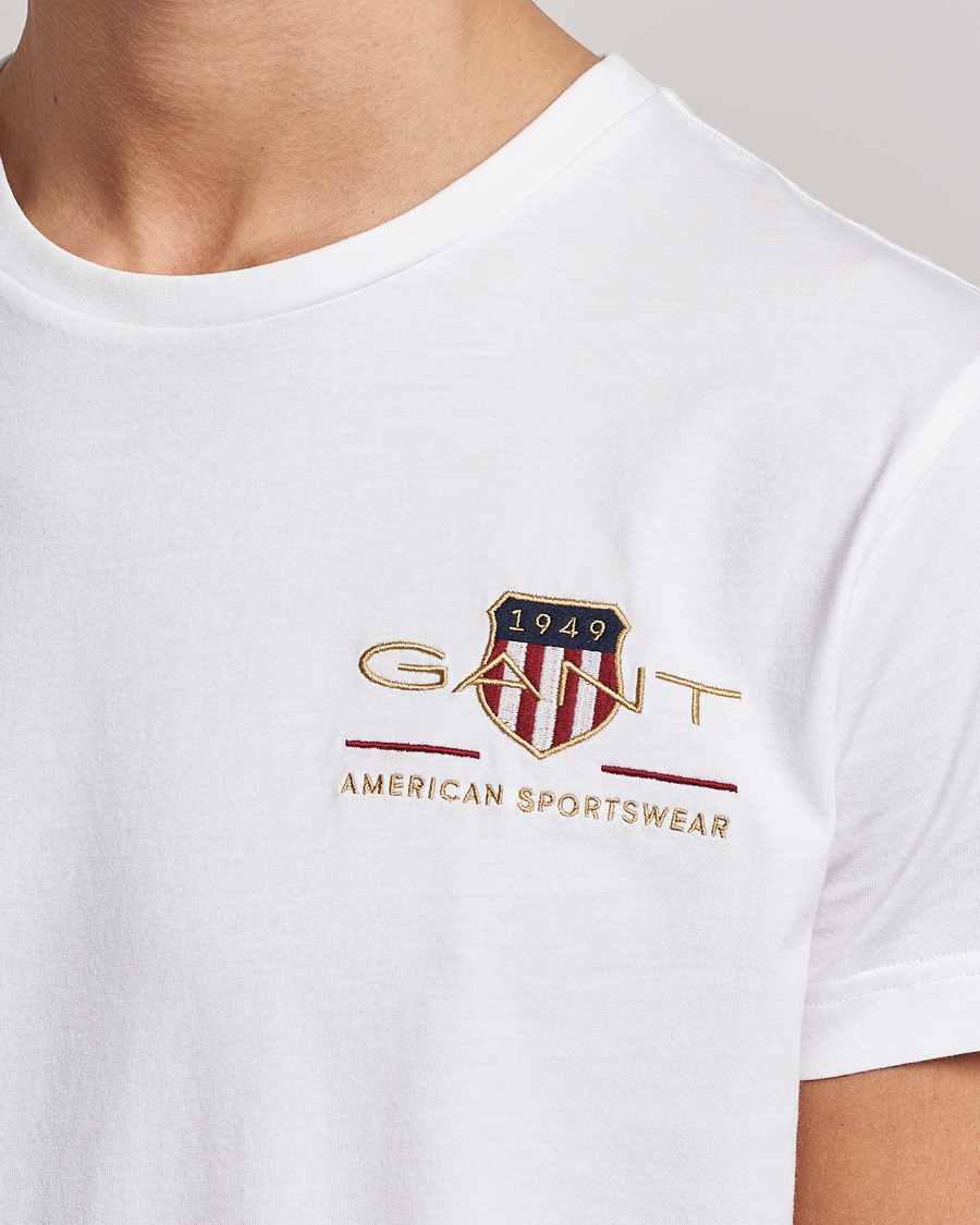 Herren | T-Shirts | GANT | Archive Shield Logo Crew Neck Tee White